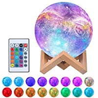 Tomshine Moon Lámpara- 16 colores Impreso en 3D Luz de luna llena 15 cm USB Luz de noche recargable Lámpara de mesa LED…